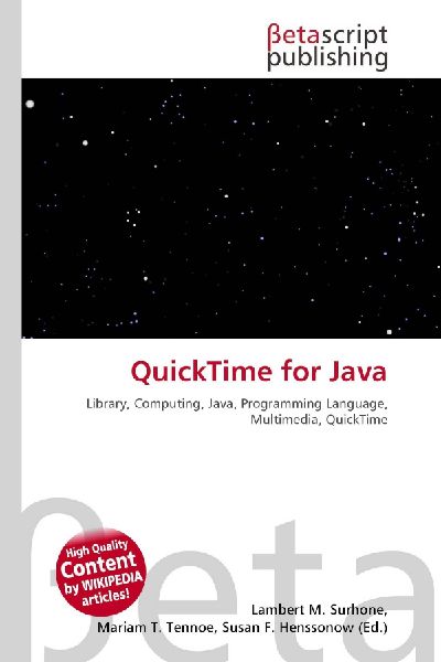 QuickTime for Java: Library, Computing, Java, Programming Language, Multimedia, QuickTime
