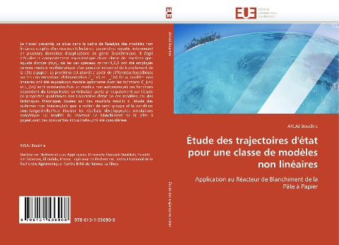 Étude des trajectoires détat pour une classe de modèles non linéaires: Application au Réacteur de Blanchiment de la Pâte à Papier