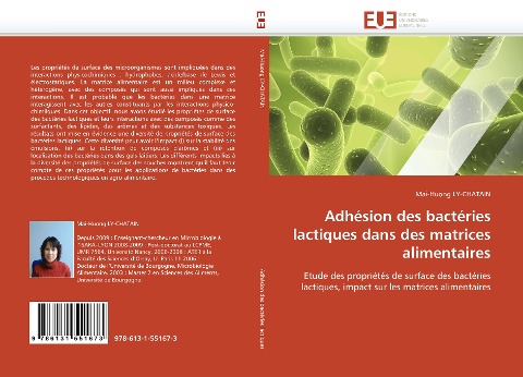 Adhésion des bactéries lactiques dans des matrices alimentaires: Etude des propriétés de surface des bactéries lactiques, impact sur les matrices alimentaires