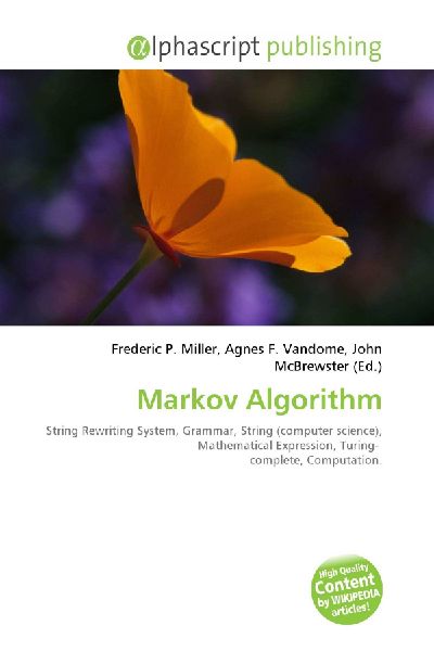 Markov Algorithm:         String Rewriting System, Grammar, String (computer science),        Mathematical Expression, Turing- complete, Computation.