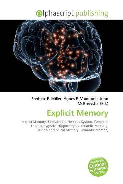 Explicit Memory:         Implicit Memory, Stimulation, Nervous System, Temporal Lobe, Amygdala,        Hippocampus, Episodic Memory, Autobiographical Memory, Semantic Memory