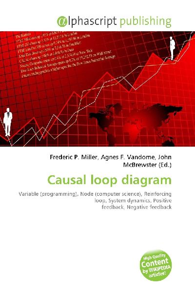 Causal loop diagram:         Variable (programming), Node (computer science), Reinforcing loop,        System dynamics, Positive feedback, Negative feedback