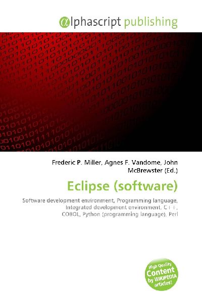 Eclipse (software):         Software development environment, Programming language, Integrated        development environment, C++, COBOL, Python (programming language), Perl