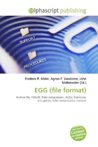 EGG (file format):         Archive file, ESTsoft, Data compression, ALZip, Extension, Encryption,        Solid compression, Unicode