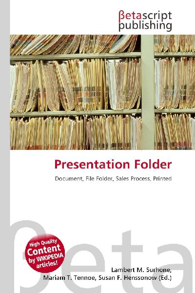 Presentation Folder: Document, File Folder, Sales Process, Printed
