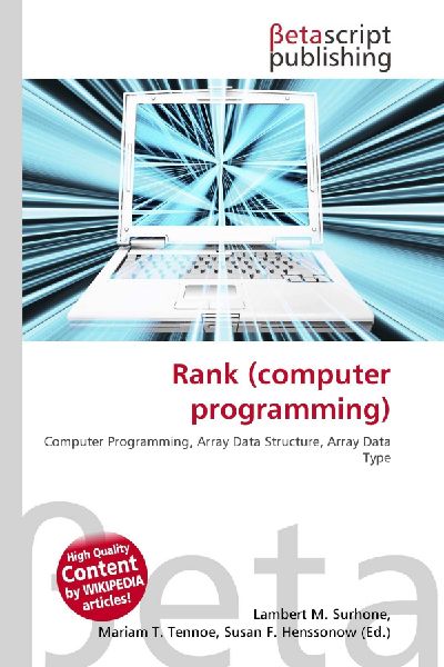 Rank (computer programming): Computer Programming, Array Data Structure, Array Data Type