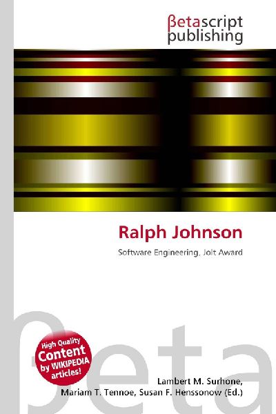 Ralph Johnson: Software Engineering, Jolt Award