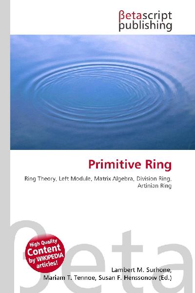 Primitive Ring: Ring Theory, Left Module, Matrix Algebra, Division Ring, Artinian Ring