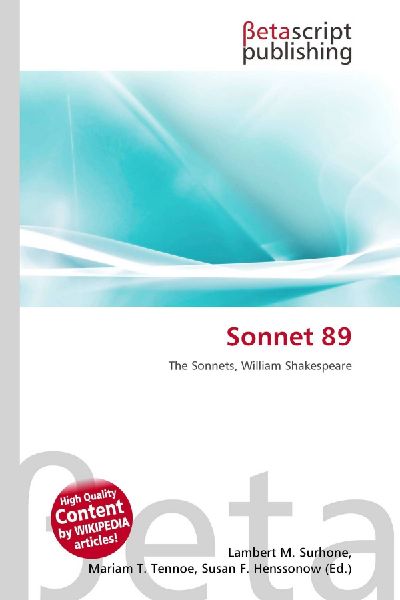 Sonnet 89: The Sonnets, William Shakespeare