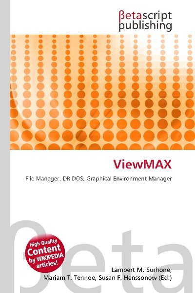 ViewMAX: File Manager, DR DOS, Graphical Environment Manager