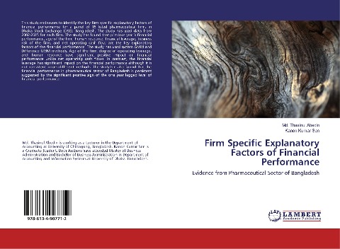 Firm Specific Explanatory Factors of Financial Performance: Evidence from Pharmaceutical Sector of Bangladesh