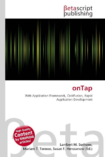 onTap: Web Application Framework, ColdFusion, Rapid Application Development