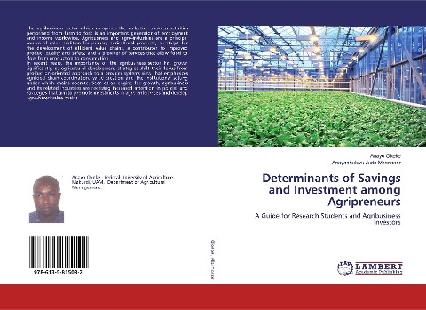 Determinants of Savings and Investment among Agripreneurs: A Guide for Research Students and Agribusiness Investors