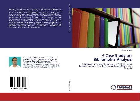 A Case Study on Bibliometric Analysis: A Bibliometric Study Of Citations in Ph.D. Thesis in Engineering submitted to Sri Venkateswra University, Tirupati