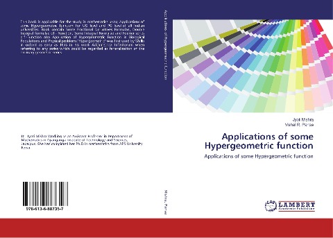 Applications of some Hypergeometric function: Applications of some Hypergeometric function