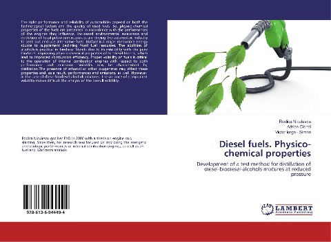 Diesel fuels. Physico-chemical properties: Development of a test method for distillation of diesel-biodiesel-alcohols mixtures at reduced pressure
