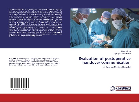 Evaluation of postoperative handover communication: at Rwanda Military Hospital