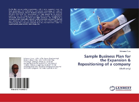 Sample Business Plan for the Expansion & Repositioning of a company: (draft only)
