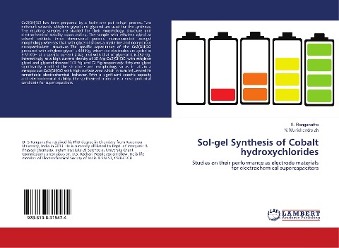 Sol-gel Synthesis of Cobalt hydroxychlorides: Studies on their performance as electrode materials for electrochemical supercapacitors