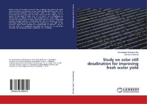 Study on solar still desalination for improving fresh water yield