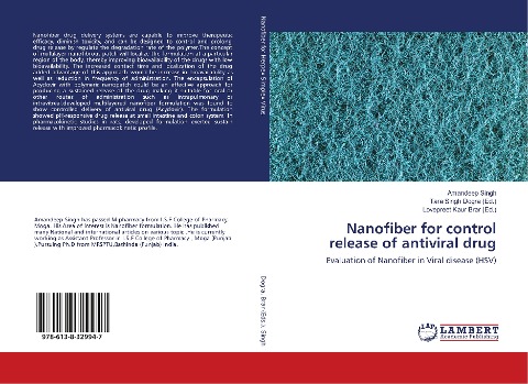 Nanofiber for control release of antiviral drug: Evaluation of Nanofiber in Viral disease (HSV)