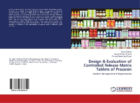 Design & Evaluation of Controlled Release Matrix Tablets of Prazosin: Modern Management of Hypertension