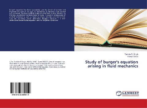 Study of burgers equation arising in fluid mechanics