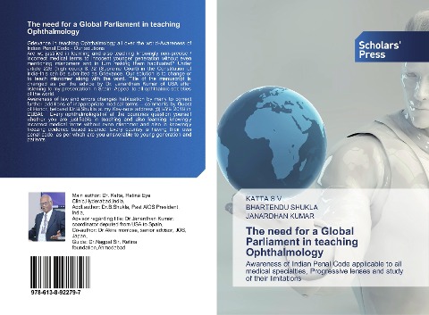 The need for a Global Parliament in teaching Ophthalmology: Awareness of Indian Penal Code applicable to all medical specialties, Progressive lenses and study of their limitations