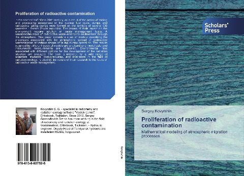 Proliferation of radioactive contamination: Mathematical modeling of atmospheric migration processes