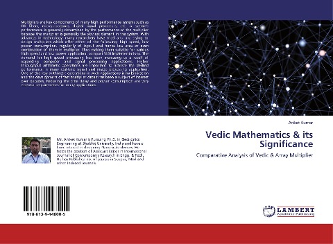 Vedic Mathematics & its Significance: Comparative Analysis of Vedic & Array Multiplier