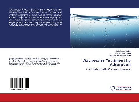 Wastewater Treatment by Adsorption: Cost Effective Textile Wastewater Treatment