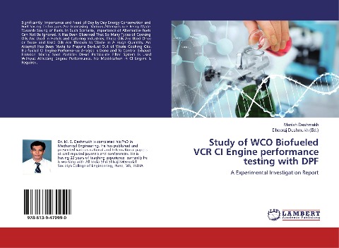 Study of WCO Biofueled VCR CI Engine performance testing with DPF: A Experimental Investigation Report