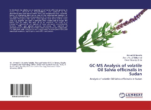 GC-MS Analysis of volatile Oil Salvia officinalis in Sudan: Analysis of volatile Oil Salvia officinalis in Sudan