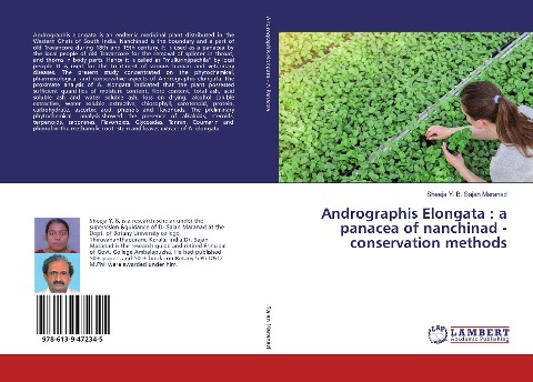 Andrographis Elongata : a panacea of nanchinad - conservation methods