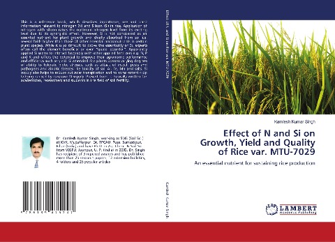 Effect of N and Si on Growth, Yield and Quality of Rice var. MTU-7029: An essential nutrient for sustaining rice production