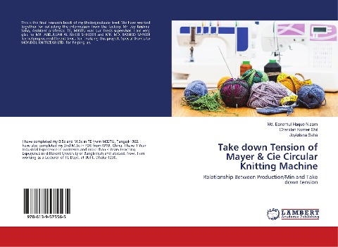 Take down Tension of Mayer & Cie Circular Knitting Machine: Relationship Between Production/Min and Take down tension