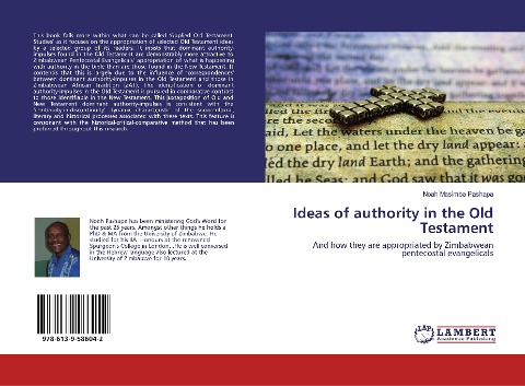 Ideas of authority in the Old Testament: And how they are appropriated by Zimbabwean pentecostal evangelicals