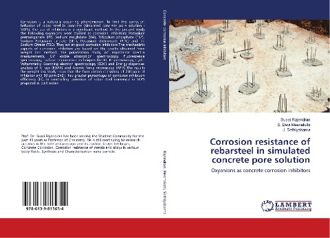 Corrosion resistance of rebarsteel in simulated concrete pore solution: Oxyanions as concrete corrosion inhibitors