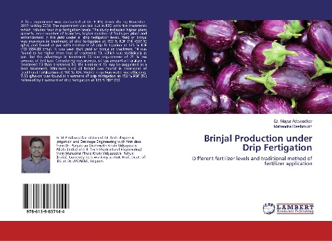 Brinjal Production under Drip Fertigation: Different fertilizer levels and traditional method of fertilizer application