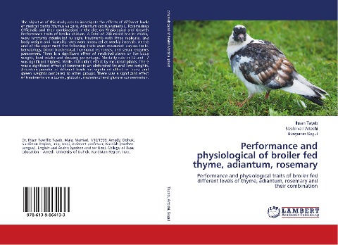 Performance and physiological of broiler fed thyme, adiantum, rosemary: Performance and physiological traits of broiler fed different levels of thyme, adiantum, rosemary and their combination