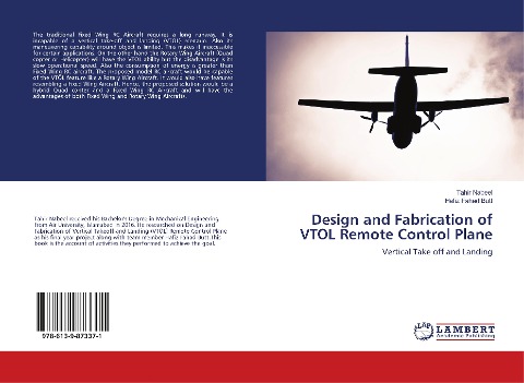 Design and Fabrication of VTOL Remote Control Plane: Vertical Take off and Landing