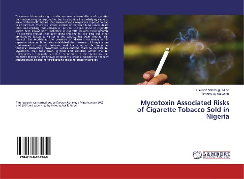 Mycotoxin Associated Risks of Cigarette Tobacco Sold in Nigeria