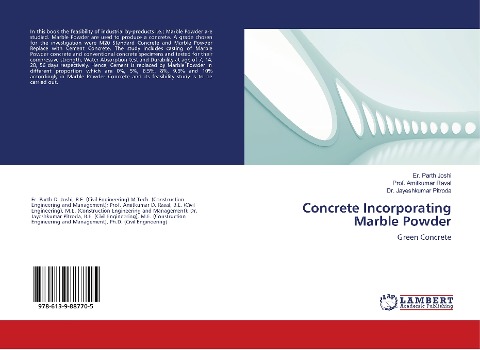 Concrete Incorporating Marble Powder: Green Concrete