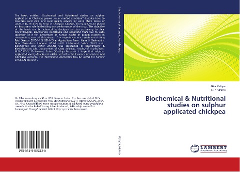 Biochemical & Nutritional studies on sulphur applicated chickpea