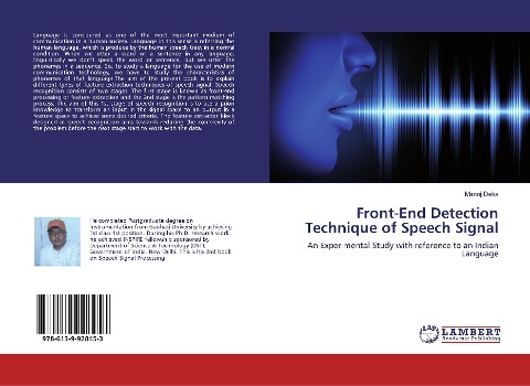 Front-End Detection Technique of Speech Signal: An Experimental Study with reference to an Indian Language
