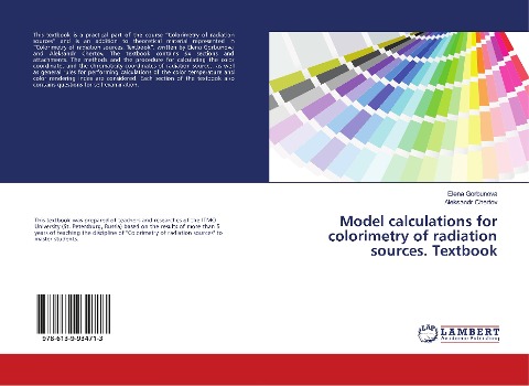 Model calculations for colorimetry of radiation sources. Textbook