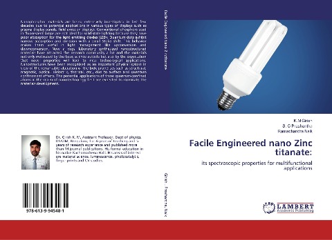 Facile Engineered nano Zinc titanate:: its spectroscopic properties for multifunctional applications