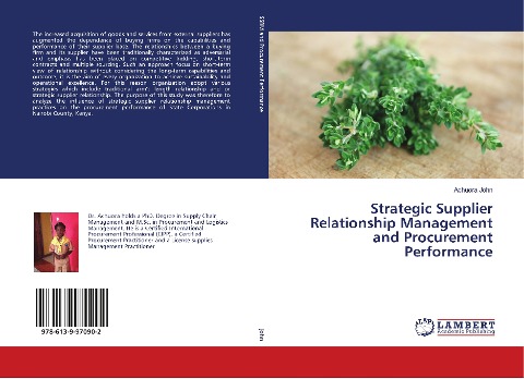 Strategic Supplier Relationship Management and Procurement Performance