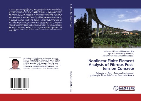 Nonlinear Finite Element Analysis of Fibrous Post-tension Concrete: Behavior of Post - Tension Prestressed Lightweight Fiber Reinforced Concrete Beams