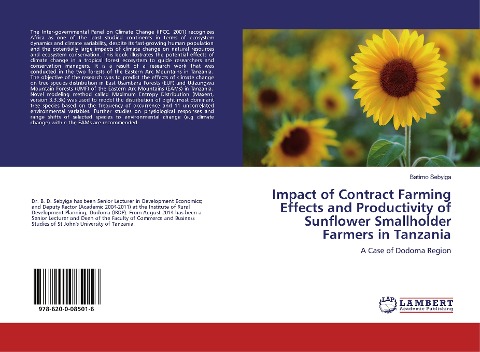 Impact of Contract Farming Effects and Productivity of Sunflower Smallholder Farmers in Tanzania: A Case of Dodoma Region